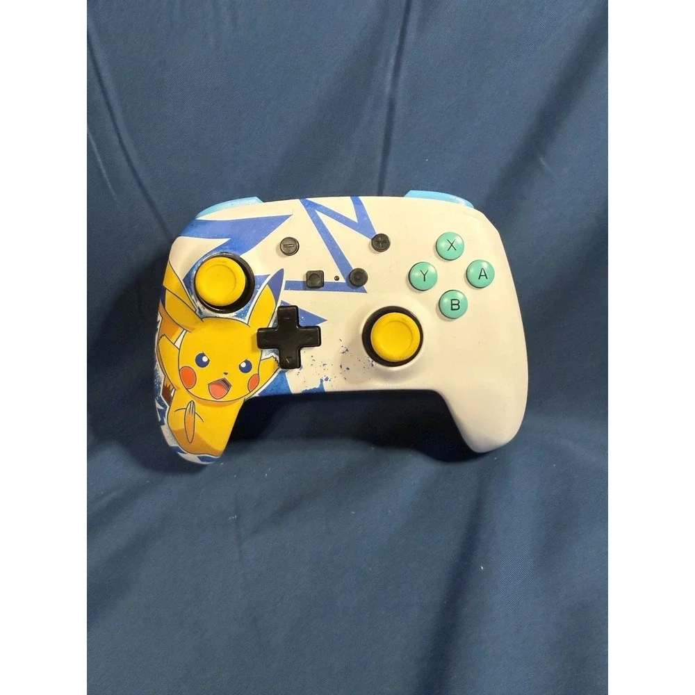 Pikachu High Voltage PowerA Enhanced Wired Controller for Nintendo  No USB Wire